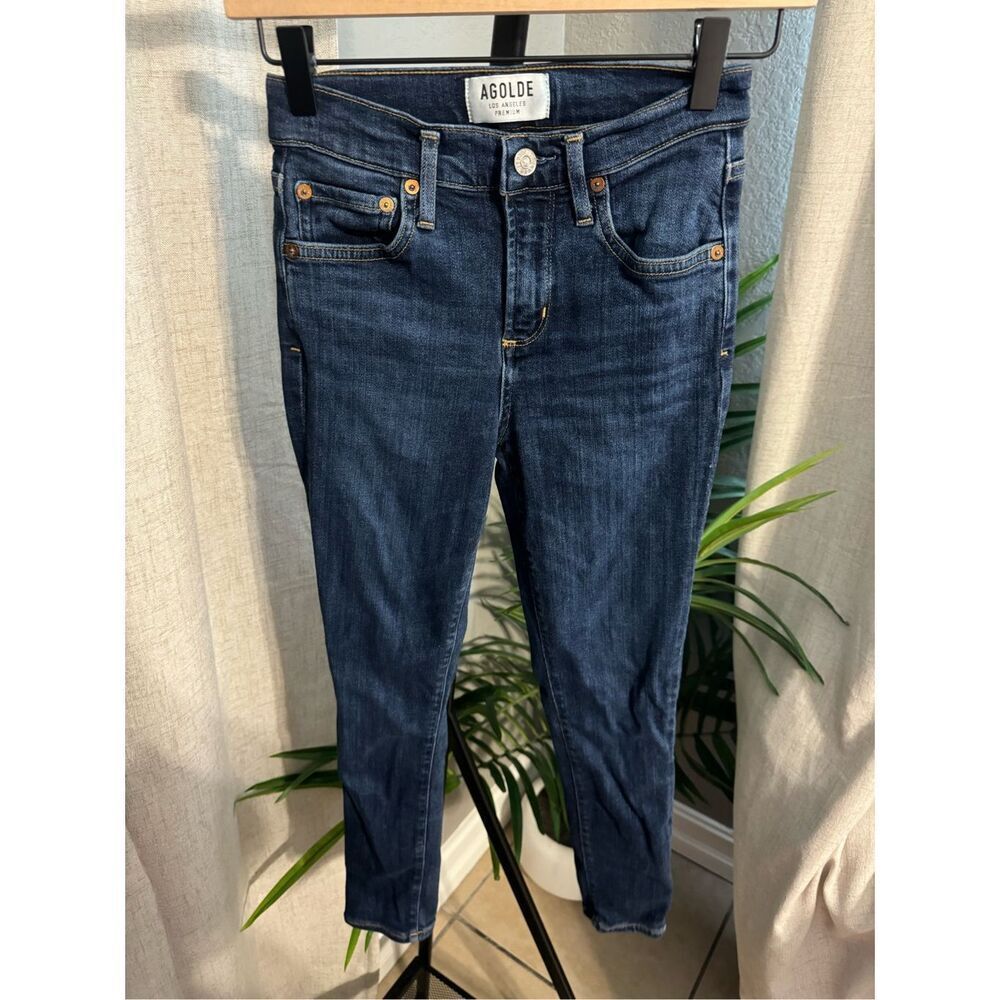 AGOLDE Dark‎ Denim Skinny Jeans Size 23